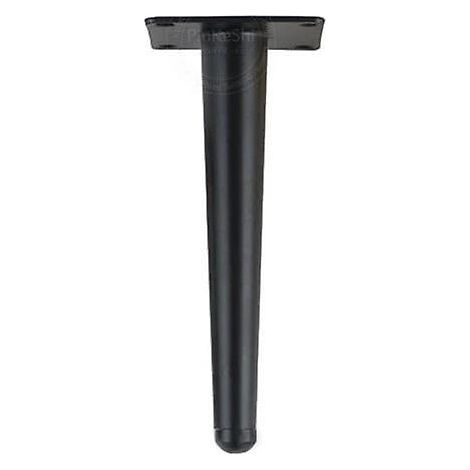 Pieds de table en métal, ferrures fuselées, armoire noire à côtés droits, 25 cm (1/5)
