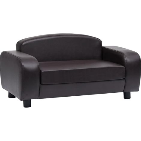 Divano per cani 80 cm sintetico marrone 020000188