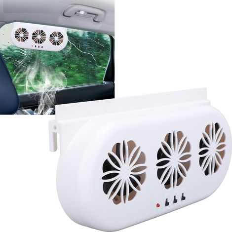 Autolüfter mit 3 USB-Anschlüssen, weißes ABS (1/5)