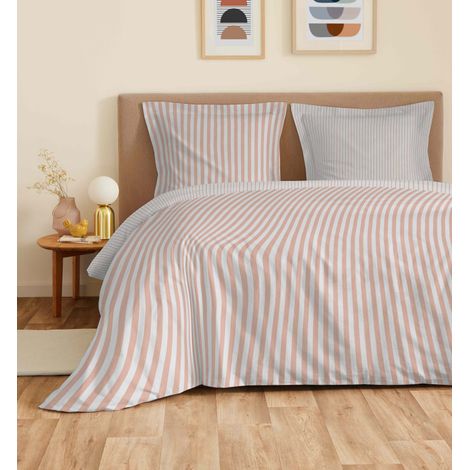 Parure de draps 4 pièces "Vanessa" pour lit 160 x 200 cm "Grande largeur" Palerme Blush -  - (1/4)