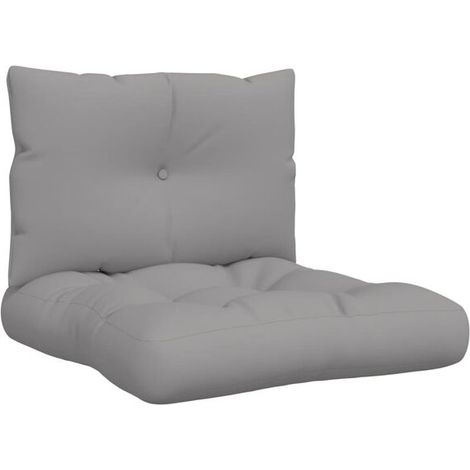 Coussins de plateau, ensemble de 2 pièces, tissu gris (1/5)