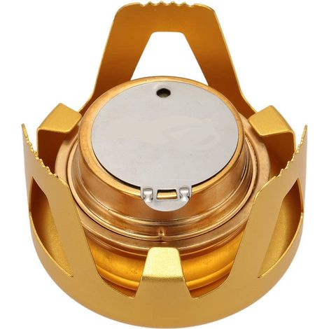 Mini réchaud à alcool Brleur de camping ultra-léger Brleur à esprit de four en alliage de cuivre (1/4)