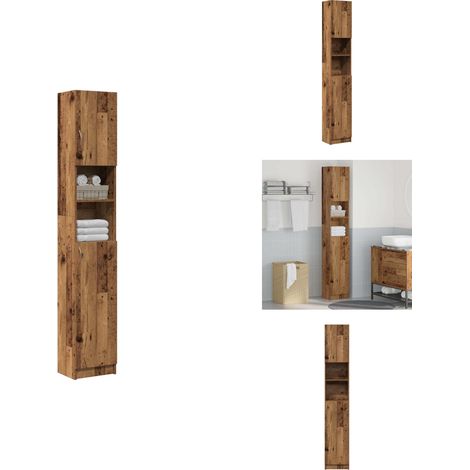 Armoire de salle de bain vieux bois bois d'ingénierie - Armoire De Salle De Bain - Armoires De Salle De Bain - Armoire De Rangement De Salle De Bain - Meuble De Bain (1/5)