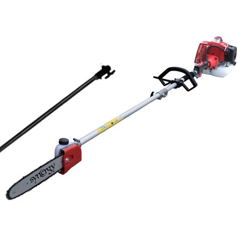 Synergy Podadora de Altura Gasolina 65cc 4,9CV con espada 25cm, Easy Cut, transmisión reforzada, 1 alargo y accesorios