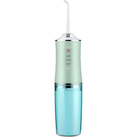 Hydropulseur électrique (vert) à trois modes, bain de bouche, brosse à dents rechargeable 240 ml (1/5)