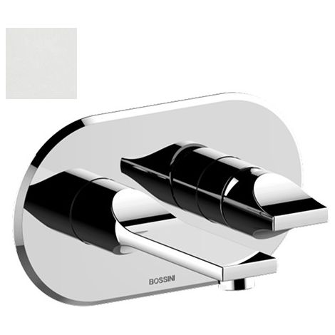 Partie externe mitigeur lavabo mural blanc mat Apice - Bossini Z00549045