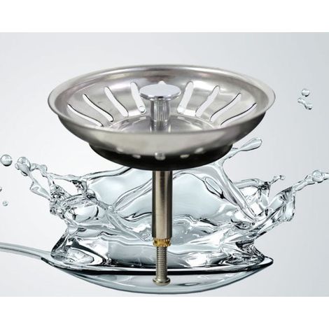 Filtre Évier Cuisine Ø 79 mm, Bouchon Evier Cuisine INOX, 2 Filtre à Évier de Cuisine, pour Douche, Baignoire et Cuisine (1/5)