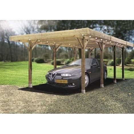 Carport base 5x5 , Ancrage Aucun, Panneaux de toit Aucun (1/4)