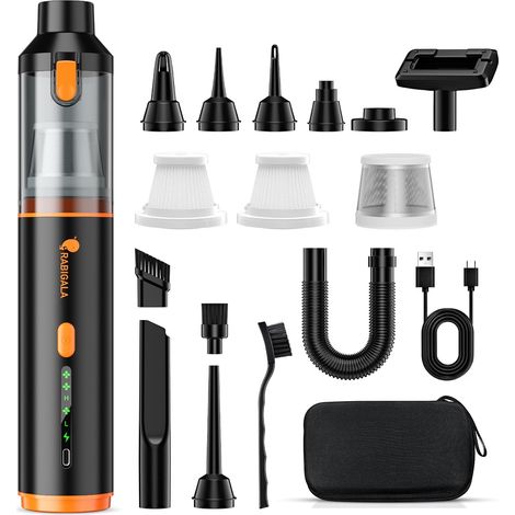 Aspirateur à Main Rechargeable, Aspirateur Voiture 4 en 1 Puissant 30000 PA Aspirateur à Main sans Fil 3 Vitesses 280 000 TR/Min pour Voiture,PC,canapé, Bureau, Maison et Nettoyage des Poils d'animaux (1/5)