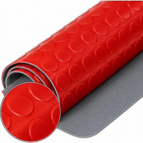 1x25mt Pavimento pvc bolflex bullonato rosso 1,3mm