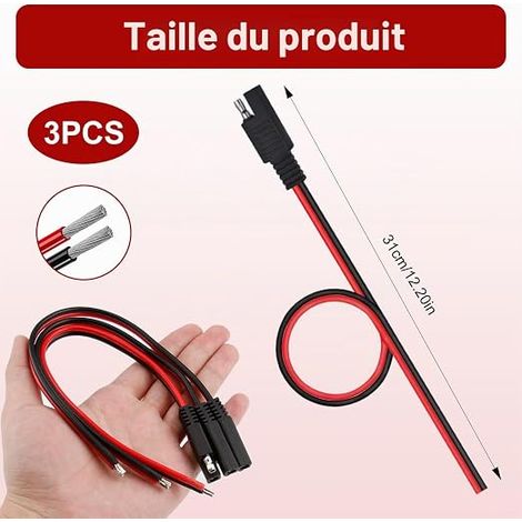 SAE 14AWG Quick Connector SAE Connector Car 12V Power Adapter Motorcycle Battery Charger Cable (1/4)