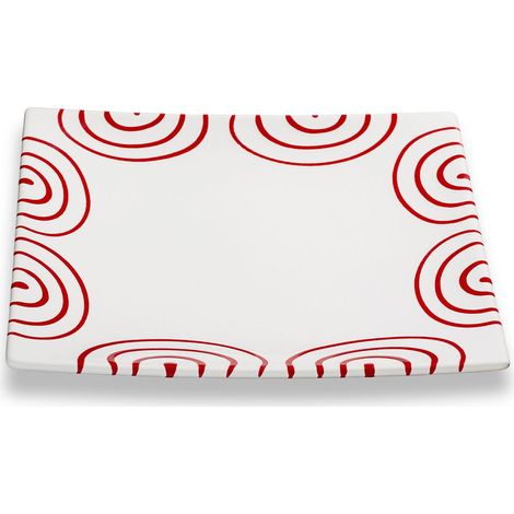 Gmundner Keramik Rotgeflammt,Assiette à dessert Trend (20x20cm) (1/2)