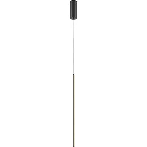 Suspension noire LED – 1 barre verticale design SALEM (1/4)