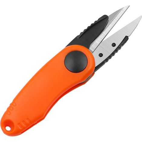 Coupe-ligne de pêche pliant portable, ciseaux à pêche en acier inoxydable, accessoires de pêche, 1 pièce (orange)