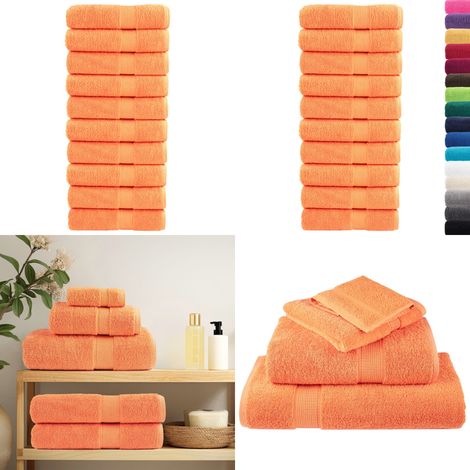 Premium-Duschtücher SOLUND 10 Stk. Orange 70x140 cm 600 g/m² - Duschhandtuch - Baumwollhandtuch (1/5)