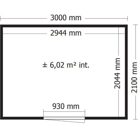 Alpholz Gerätehaus QB (optional mit Schleppdach Gartenhaus aus Holz in Grün, Holzhaus mit 28 mm Wandstärke, Blockbohlenhaus mit Montagematerial (1/4)