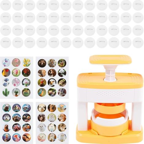 [NIE BENUTZT]Badge Maker, starker Pin Maker, Badge Punch Kit für CreativePress-Maschine, einfach zu bedienender Pin Badge Maker für Kinder (1/4)