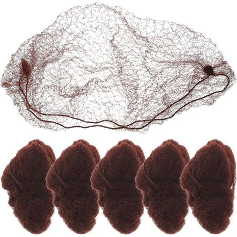 50 filets à cheveux invisibles en maille élastique (couleur café)-50pcs dark brown-Coffee (1/3)