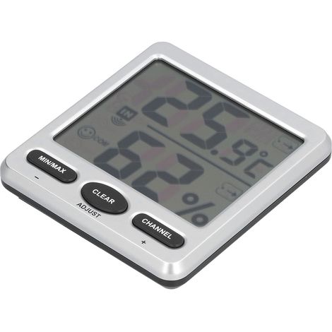 Thermomètre Hygromètre sans Fil Intérieur Extérieur avec Alerte - Contrôle Température Humidité Chambre
