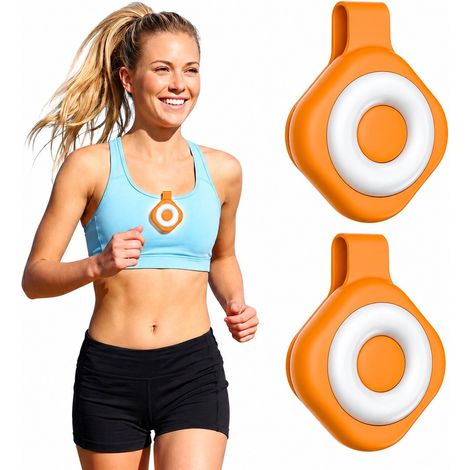 Set di due luci diurne con clip magnetica, tre modalità di colore, ricaricabili tramite USB, colore arancione.