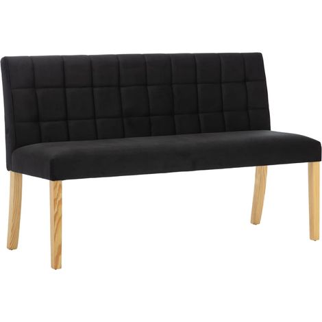 Banc 140cm Noir Tissu (1/5)