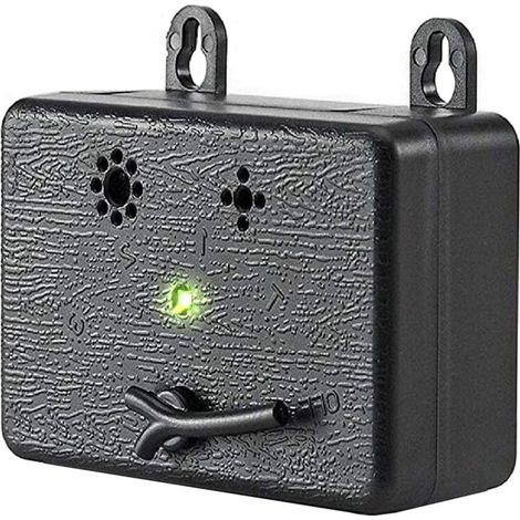 Ultrasonic dog repeller, 3 functions, black