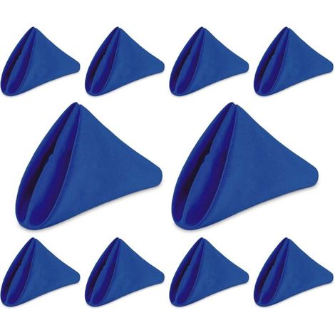 Bardusch-Serviette de table noire 50x50 cm en coton-polyester, bords ourlés, lavable – maison, hôtel, banquet (1 pièce, bleu) (1/5)