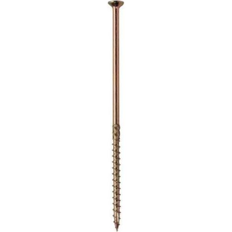 Vis charpente tête fraisée 6x150 mm zingué bichromaté – Acier trempé pour poutres lamellaires – Boîte de 100 unités (1/5)