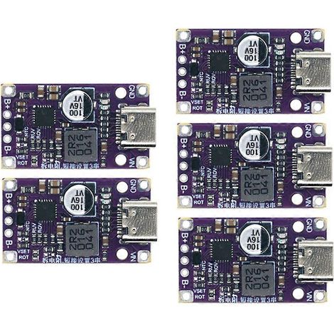 Schnelllademodul für 2S-Lithium-Akkus, USB Typ-C (5 Stück) – 3,7-V-Polymer-Akku für Drohnen (1/5)