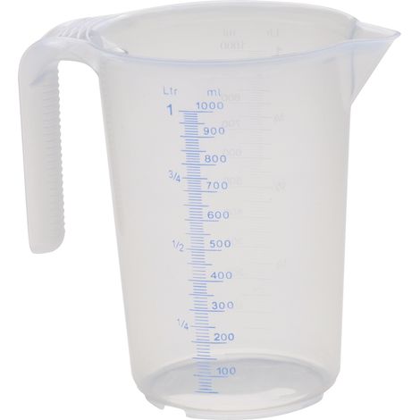 Misurino 1000 ml PP trasparente D117xH165mm manico aperto HÜNERSDORFF