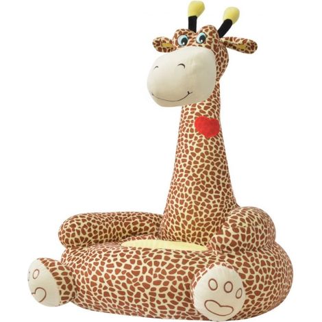vidaXL Plush Children's Chair Giraffe Brown (1/4)