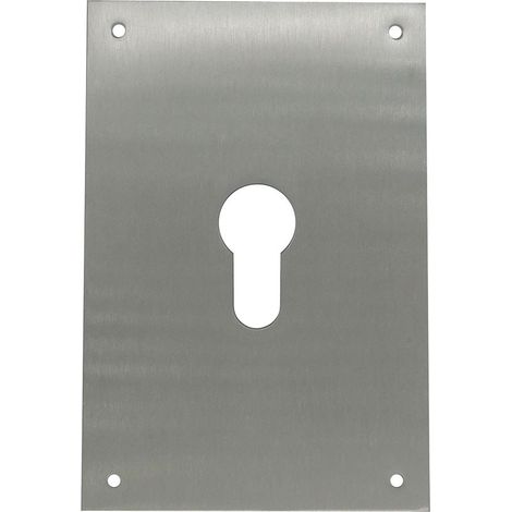 Placa bocallave, pera, modelo plp13, de acero inoxidable con acabado inox, 80 x 120 mm