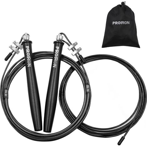 Skipping Rope Adult Speed Jump Rope Anti-Winding Ball Bearing High Speed Rotation 4 mm Thick for Fitness Sport Crossfit Boxing Double Unders 2 Skipping Rope (1/5)