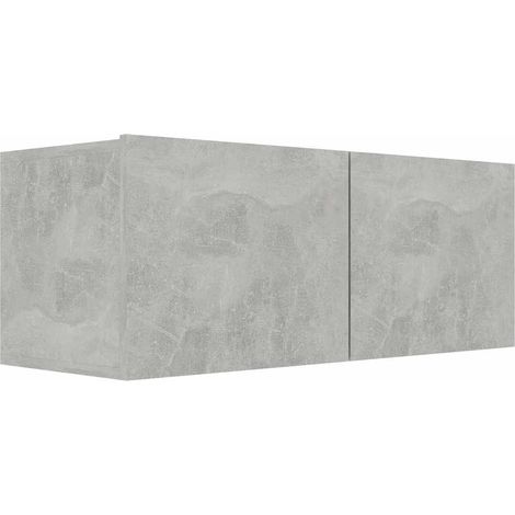 vidaXL Mobile Porta TV Grigio Cemento 80x30x30 cm in Legno Multistrato