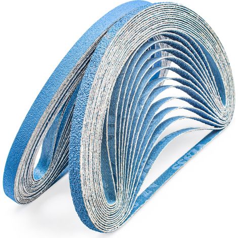 30 Pièces Bandes abrasives 9 x 533 mm, 6 x Grain 60/80/100/120/240/320 (1/5)