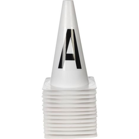 Taglia unica, bianco: Set coni dressage giocattolo per cavallini peluche Hobby Horsing (1/5)