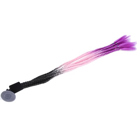 Punk-Motorradhelm für Damen mit Blumenmuster und Saugnapfbefestigung, schwarz, pink, lila (1/5)