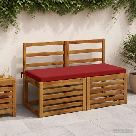 vidaXL Coussin de banc SOEST 100 % polyester Bordeaux 110 x 50 x 5 cm (1/5)