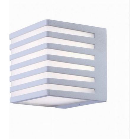 Applique Muro Esterno Led 10w Lampada Decorativa Strisce Cubo Bianco Ip54 3000K bianco naturale,bianco