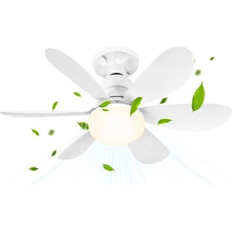 Ventilateur de plafond avec éclairage et télécommande, 52 cm, 40 W, petit ventilateur de plafond LED à intensité variable avec douille E27 (1/4)