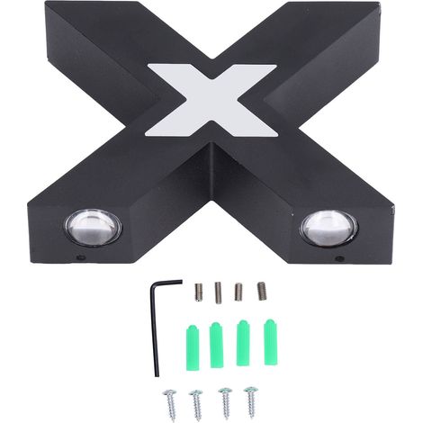Applique murale étanche IP65 en forme de X, 7 W, en aluminium, fixation murale pour couloir, 85-265 V (1/5)