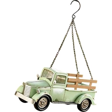 Mangeoire à Oiseaux de rétro Classique, décoration de Camion, Station d ' Alimentation pour Oiseaux résistante intempéries pour Patio et Jardin, Station d ' Alimentation Suspendue en Forme de (1/5)