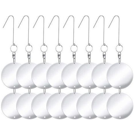 Dischi dissuasori per uccelli in acciaio inox, doppia faccia, riflettenti, CD, repellente per uccelli, piccioni, gabbiani, rondini, passeri, tordi, storni, merli, FLITI (1/3)