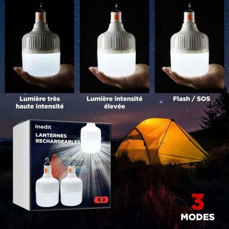 Lanterne Camping Rechargeable 40W, Lampe USB 360° Portative pour Camping et Extérieur, Câble USB Inclus (1/4)