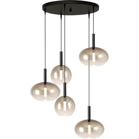 Lampe pendante 5L vide Lido avec du verre doré qui s’estompe. - 2862-05-02-50-5-13 (1/2)