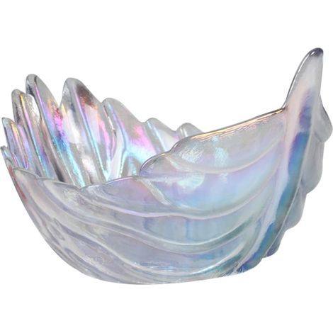 Glass Bowl for Fruits and Salads Feather Shaped Design (1/5)
