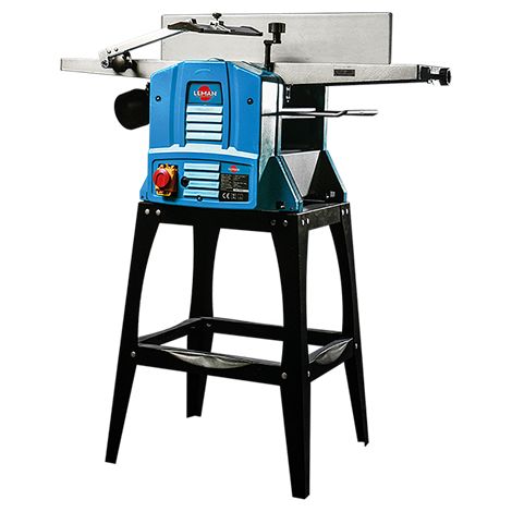 LEMAN - Regruesadora Cepilladora LODRA260, 260 mm, Motor 1500 W, 2 Cuchillas HSS, Avance Automático, Mesa Inclinable 45°