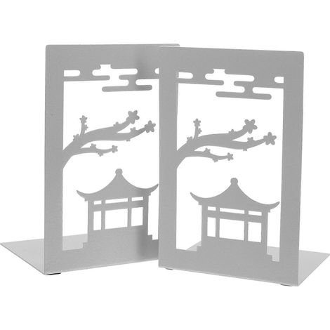 Serre-livres pratiques (lot de 2) pour organiser vos documents à la maison au bureau ou en librairie avec patins antidérapants. (1/5)