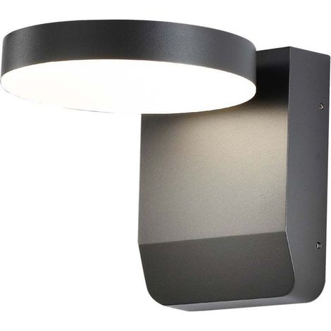 V-TAC VT-11020 lampada led da parete rotonda faro 17W 150lm/w illuminazione facciate colore nero 3000k design moderno IP65 sku 2952 (1/5)