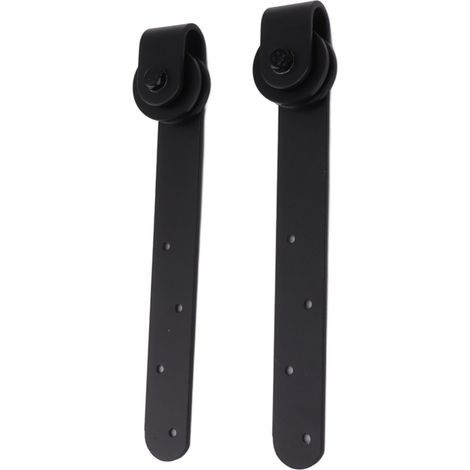 Kit de quincaillerie pour porte de grange Mini Quiet Slide, facile à installer, en acier au carbone, avec poulie et rail pour porte coulissante de placard. (1/5)
